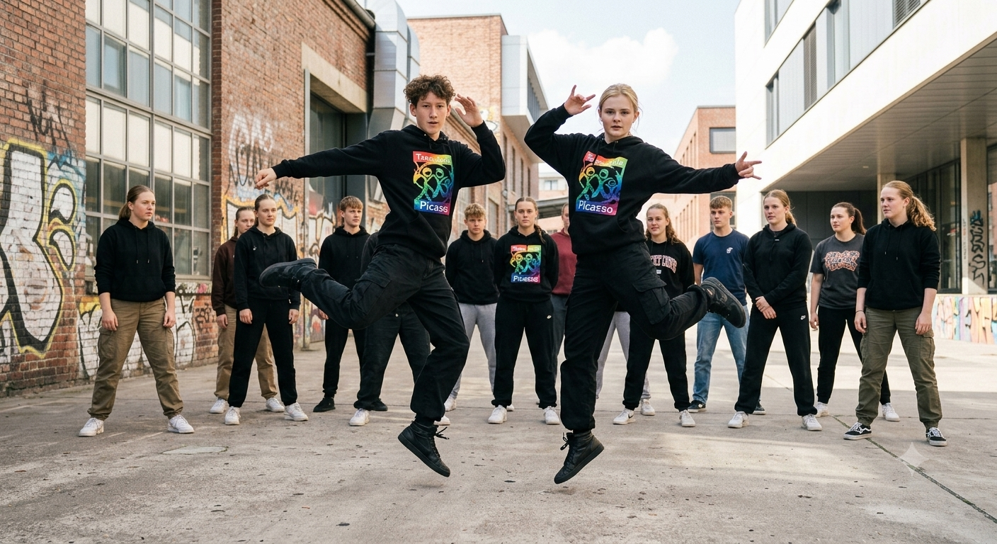 Hip Hop / Streetdance mit Jule N und Mika M in der Tanzschule Picasso in Bremen Borgfeld